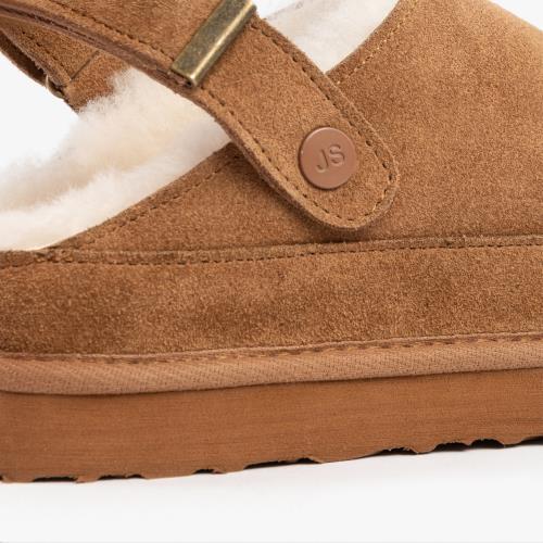 Ladies Quinn Sheepskin Sling Back Mule Slipper Chestnut Extra Image 4